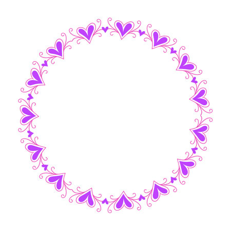 Beautiful round gradient frame. Copy space. Vector clip art.のイラスト素材