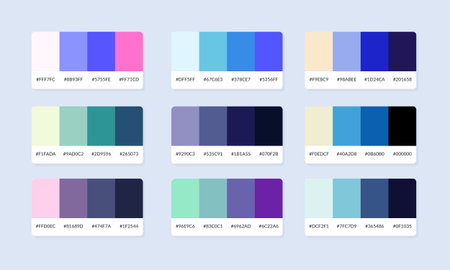 Set of color palette template for your design. Vector Illustration.のイラスト素材