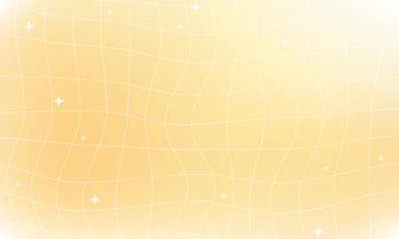 Abstract background with lines and stars in yellow and white colors. Vector illustration.のイラスト素材