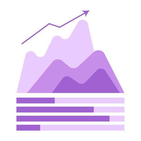 Graph flat icon. Diagram gradient style design, designed for web and app. Eps 10のイラスト素材