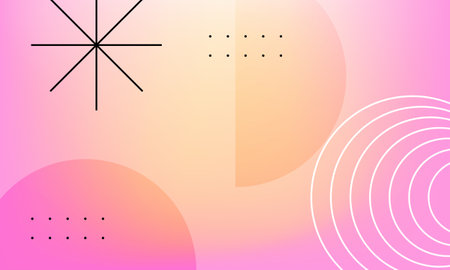 Gradient abstract background with circles. Minimal geometric cover design. Vector illustration.