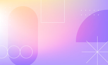 Minimal geometric background. Gradient shapes composition. Vector illustration.のイラスト素材