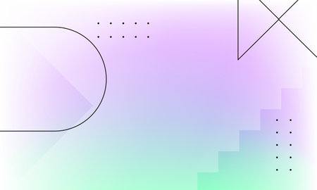 Minimal geometric background. Abstract gradient shapes composition. Vector illustration.のイラスト素材