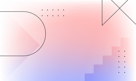 Minimal geometric abstract background. Dynamic shapes composition. Vector illustration.のイラスト素材