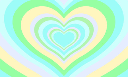 Seamless pastel rainbow heart pattern background. Vector illustration.のイラスト素材