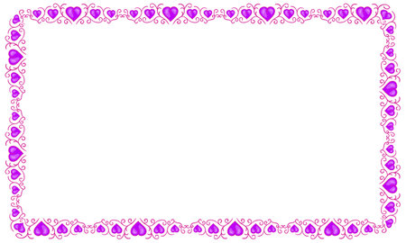 Valentine's Day frame on white background. Vector illustration.のイラスト素材