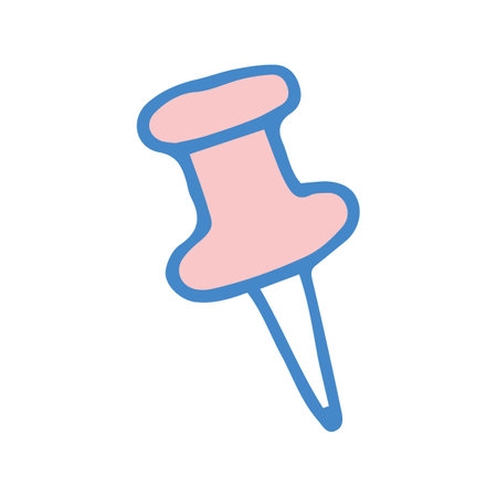 push pin location isolated icon vector illustration design  blue and pink colorのイラスト素材