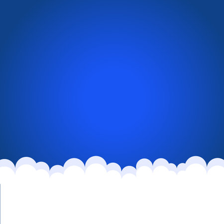 White clouds on a blue background. Vector illustration. Eps 10.のイラスト素材