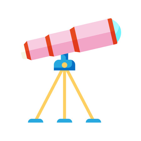 Telescope icon vector isolated on white background for your web and mobile app design, Telescope logo conceptのイラスト素材