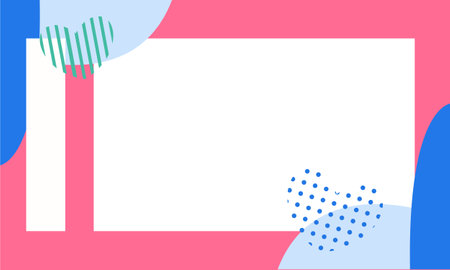 Minimalist abstract background with geometric shapes and pastel colors.のイラスト素材