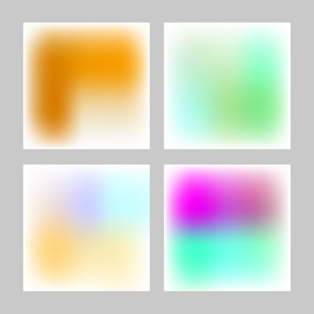 Set of colorful blurred backgrounds. Vector illustration for your graphic design.のイラスト素材