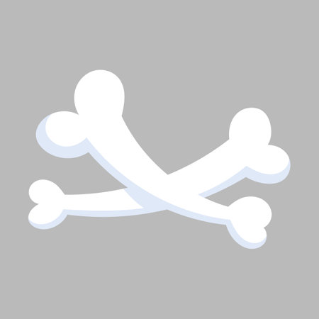 Crossbones icon in trendy flat style isolated on grey background. Vector illustration.