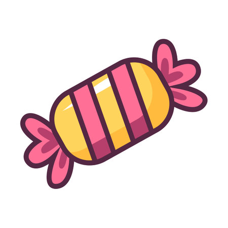 Candy icon. Vector illustration in cartoon style. Isolated on white background.のイラスト素材