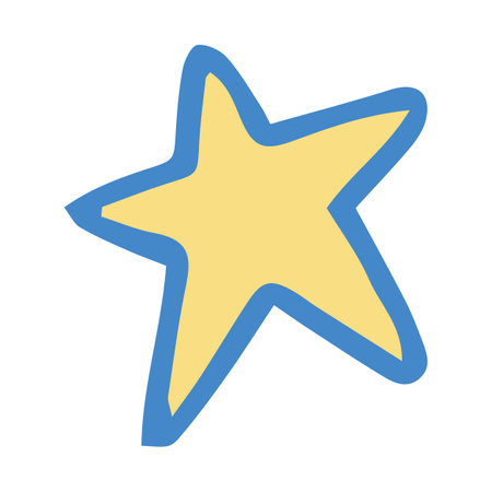 Starfish Icon. Flat Color Ladder Design. Vector Illustration.のイラスト素材