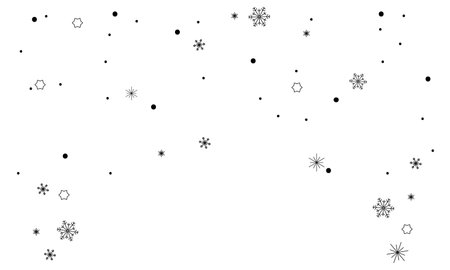 Snowflakes on a white background. Vector illustration. Snowfall.のイラスト素材