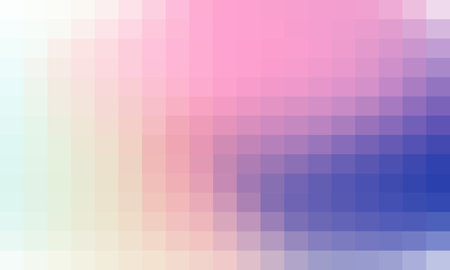 Abstract geometric background of squares in different shades of pink and blue.