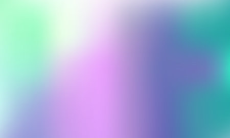 Gradient holographic background. Iridescent hologram texture. Holographic foil. Pastel neon rainbow. Ultraviolet metallic paper. Template for presentation. Cover to web design.のイラスト素材