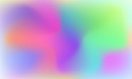 Holographic foil. Iridescent gradient. Glitch Hologram. Pastel neon rainbow. Ultraviolet metallic paper. Template for presentation. Cover to web design. Abstract colorful gradient.のイラスト素材
