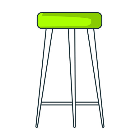Bar stool icon in flat style isolated on white background. Furniture symbol stock vector illustration.のイラスト素材