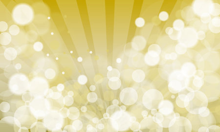 abstract yellow background with bokeh defocused lights and starsのイラスト素材