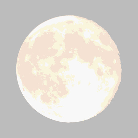 Full moon. Vector illustration. Isolated on grey background. EPS10のイラスト素材