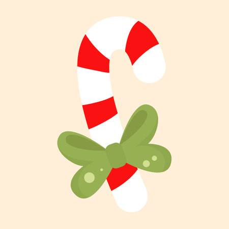 Candy cane flat icon,eps10 vector illustration,eps10のイラスト素材