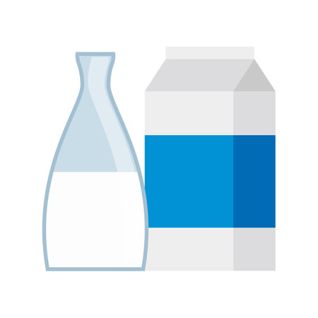 milk box icon over white background. colorful design. vector illustrationのイラスト素材