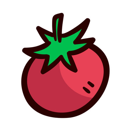 tomato vegetable icon over white background. colorful design. vector illustrationのイラスト素材