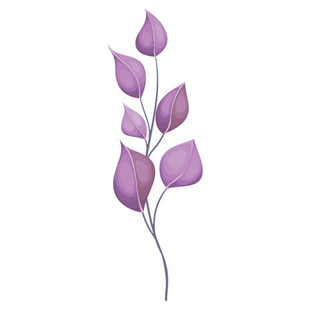 branch with leafs decorative icon vector illustration design vector illustration designのイラスト素材