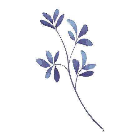 branch with leafs icon over white background. colorful design. vector illustrationのイラスト素材