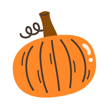 pumpkin flat icon on white background for web and mobile designのイラスト素材