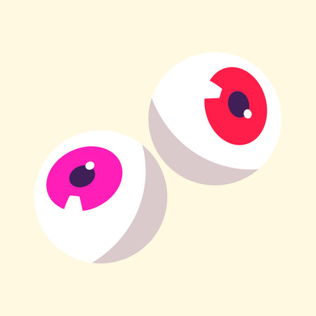 Eye icon in flat style. Vector illustration on a light background.のイラスト素材