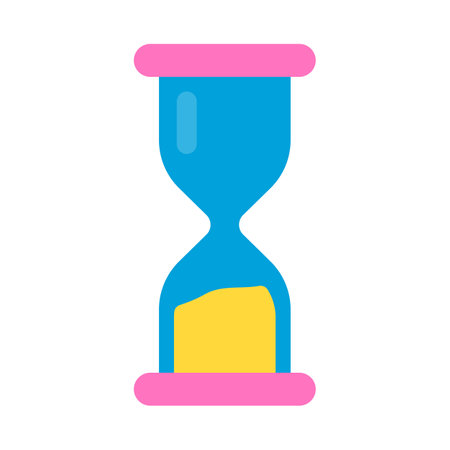 Hourglass flat icon, vector graphics, a colorful solid pattern on a white background, eps 10.