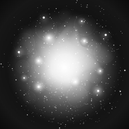 abstract background with bokeh defocused lights and stars.のイラスト素材