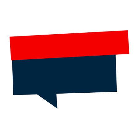 Flag of Liechtenstein in a speech bubble, flat styleのイラスト素材