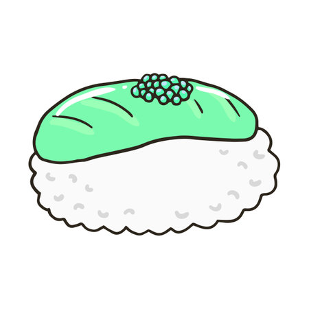 Sushi doodle icon. Vector illustration of japanese food.のイラスト素材