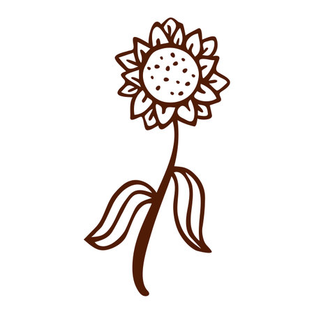 cute sunflower isolated icon vector illustration designicon vector illustration designのイラスト素材