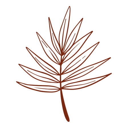 tropical leafs plant icon vector illustration design vector illustration graphic designのイラスト素材