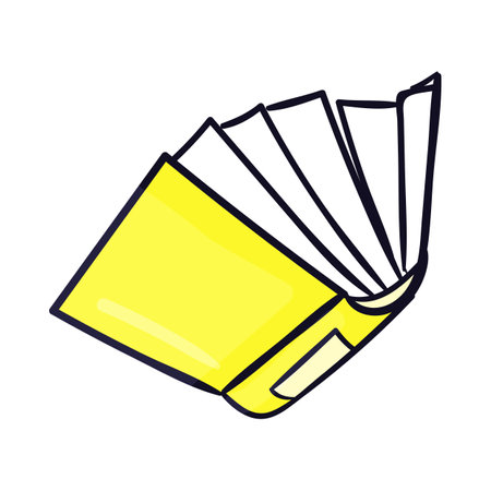 Yellow folder icon. Vector illustration of a yellow folder isolated on white background.のイラスト素材