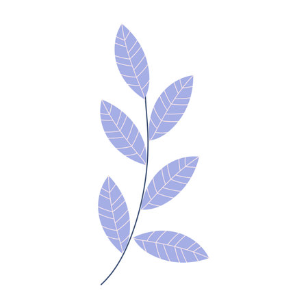 branch with leafs nature ecology icon vector illustration design graphic flatのイラスト素材
