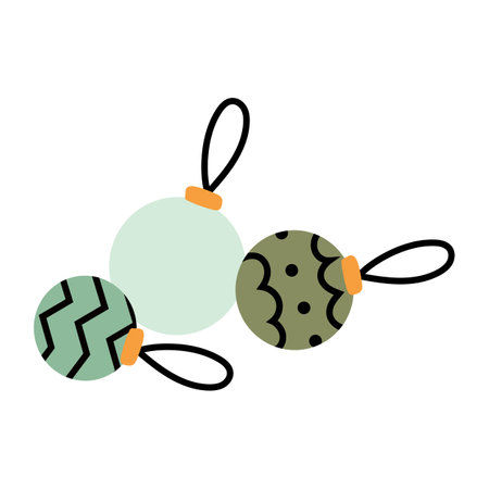 christmas ball decoration icon vector illustration design graphic flat style eps 10のイラスト素材