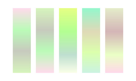 Set of pastel gradient gradients. Colorful gradients. Vector illustration.