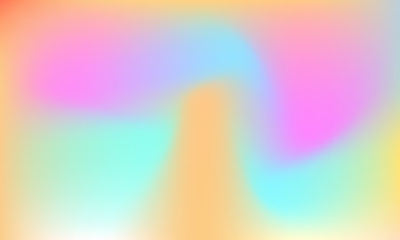 Holographic foil. Iridescent gradient. Glitch Hologram. Pastel neon rainbow. Ultraviolet metallic paper. Template for presentation. Cover to web design. Abstract colorful gradient.のイラスト素材