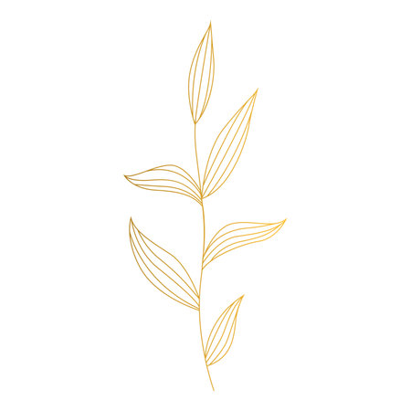 branch with leafs decorative icon vector illustration design vector illustration designのイラスト素材