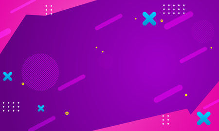 Purple abstract background with geometric shapes and copy space. Vector illustration.のイラスト素材