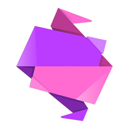 Abstract origami speech bubble on a white background. Vector illustration.のイラスト素材