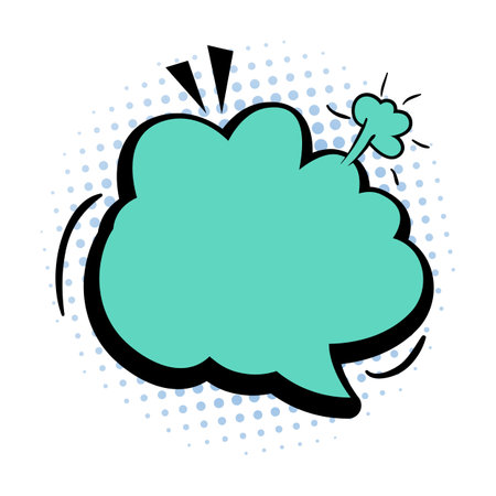 Comic speech bubble with clover. Vector illustration in comic styleのイラスト素材