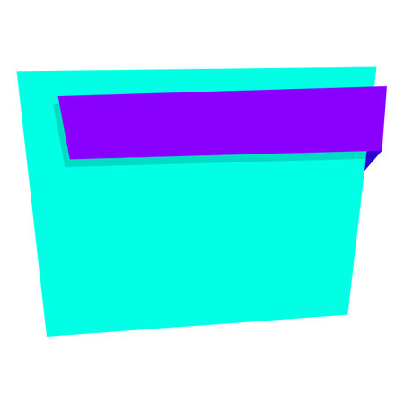 Blank blue card icon. Flat illustration of blank blue card icon for web designのイラスト素材