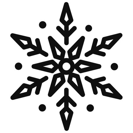 Snowflake icon. Simple illustration of snowflake vector icon for webのイラスト素材