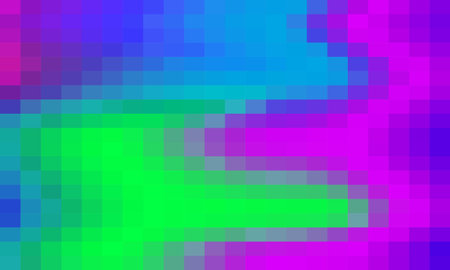 Abstract background of squares in different shades of purple, blue and green